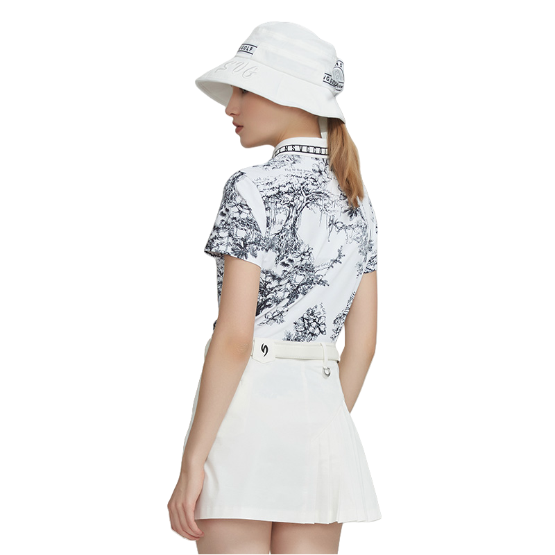 SVG Golf Women's Printed Short Sleeve Polo Shirt
