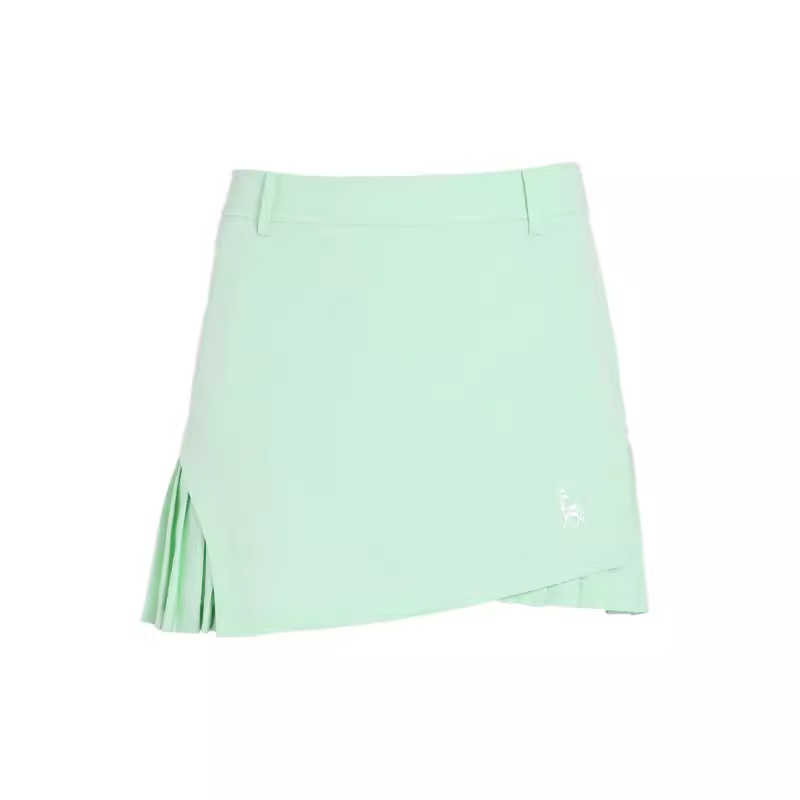 SVG Light Green Patchwork Pleated Skirt Sports Short Skirt