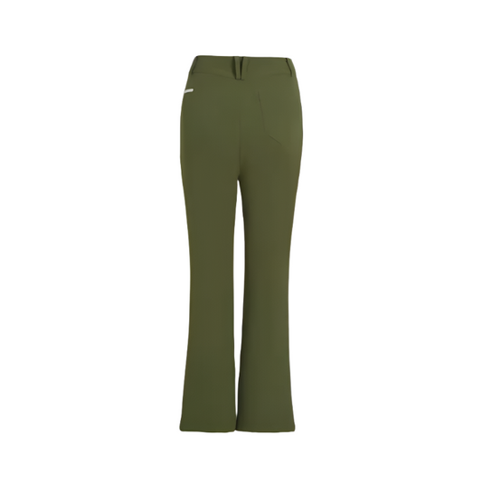 SVG Olive Green Stretch Bootcut Cropped Pants