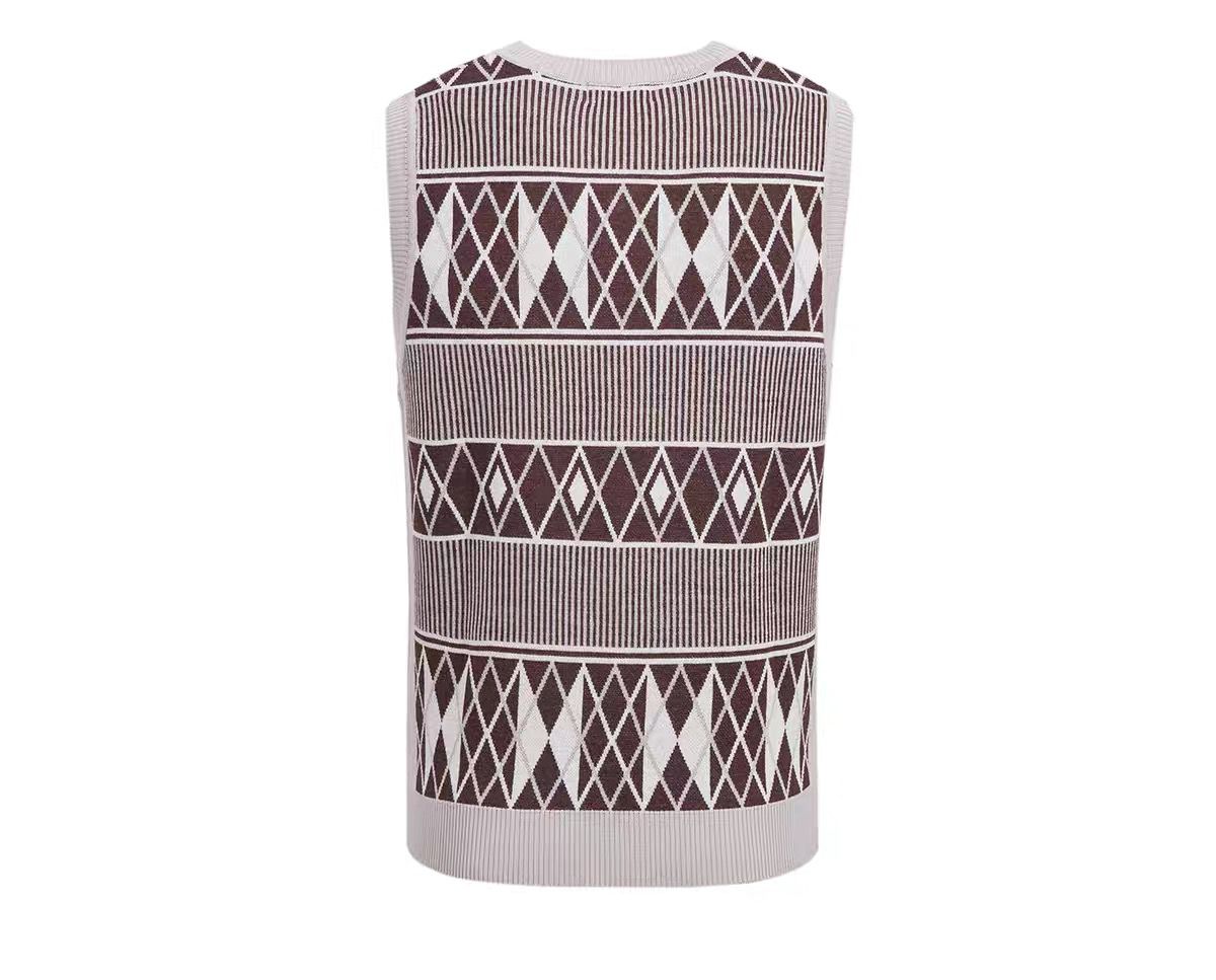 SVG Golf Men's Wool Vintage Plaid Knit Vest