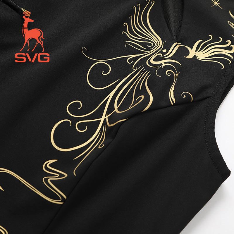 SVG Golf Golden Phoenix Cheongsam Style Golf Dress