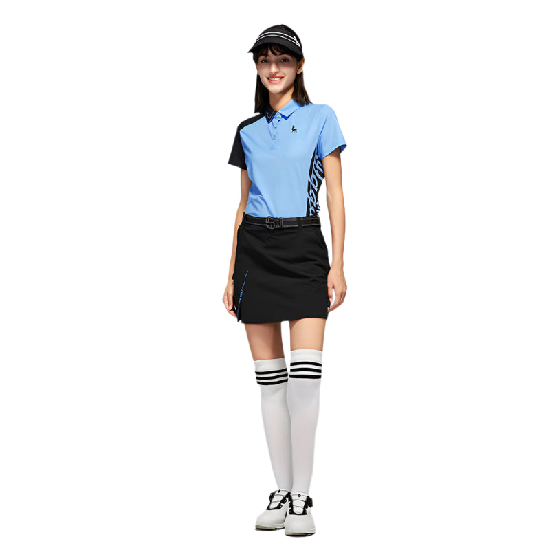SVG Women's Colorblock Short-sleeved Polo Shirt