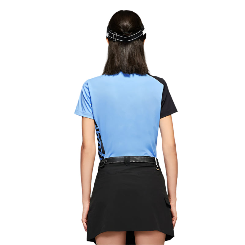 SVG Women's Colorblock Short-sleeved Polo Shirt