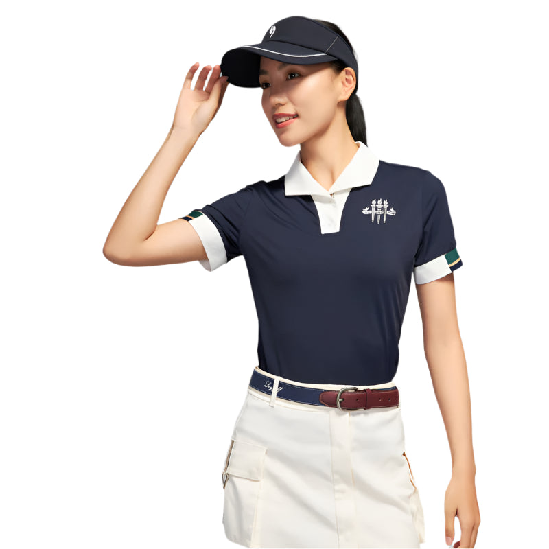 SVG Golf Women's Navy Short Sleeve Polo Shirt