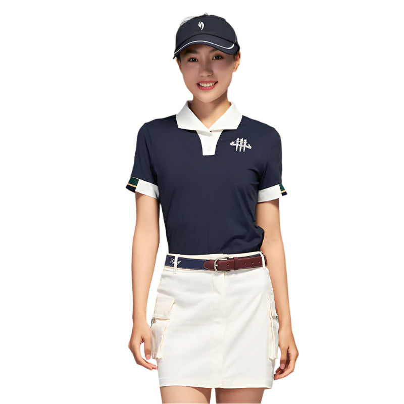 SVG Golf Women's Navy Short Sleeve Polo Shirt