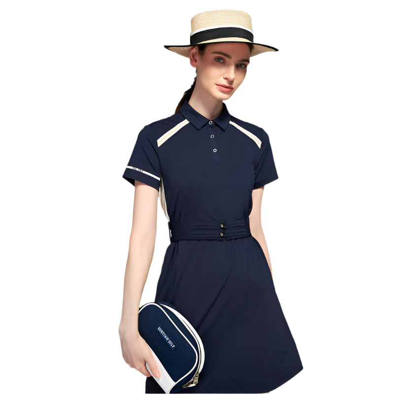 SVG Golf Pleated Short Sleeve Polo Dress