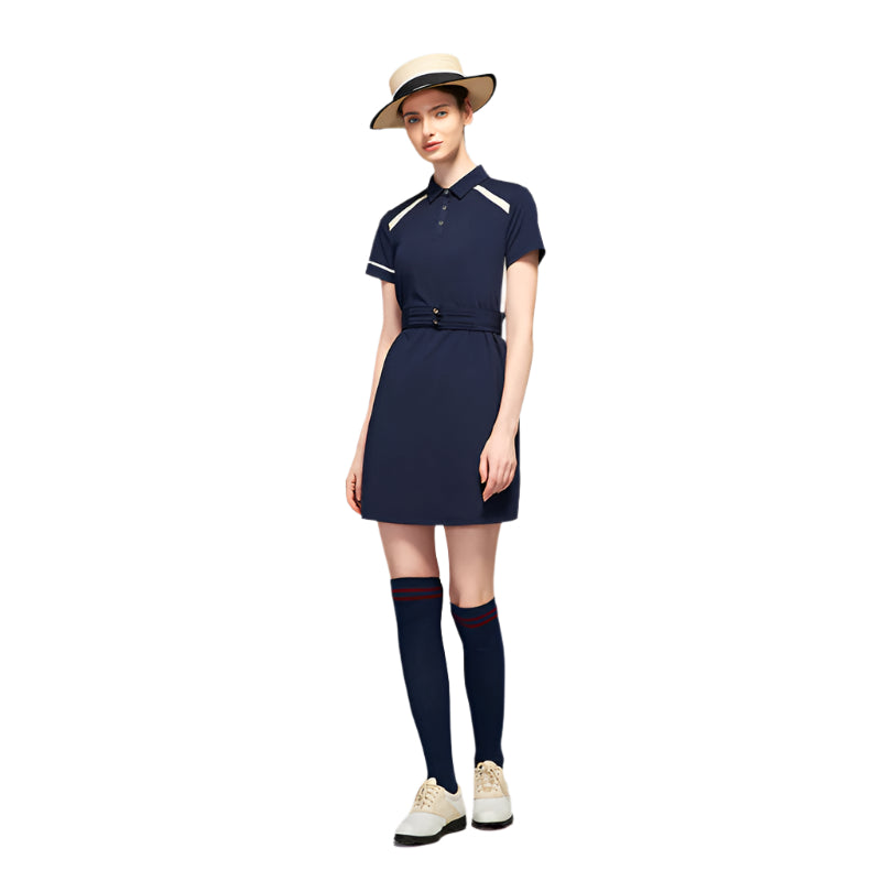 SVG Golf Pleated Short Sleeve Polo Dress