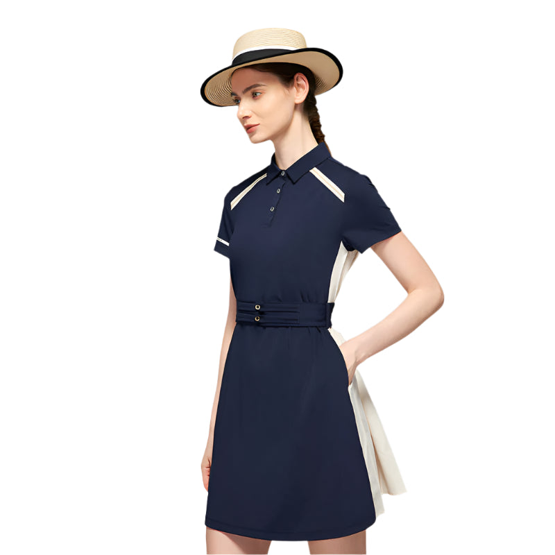 SVG Golf Pleated Short Sleeve Polo Dress