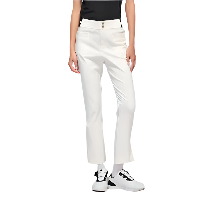 SVG Golf Women's High Waist White Flared Pants