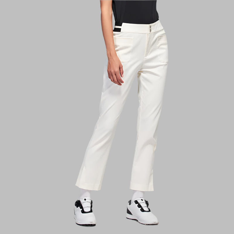 SVG Golf Women's High Waist White Flared Pants