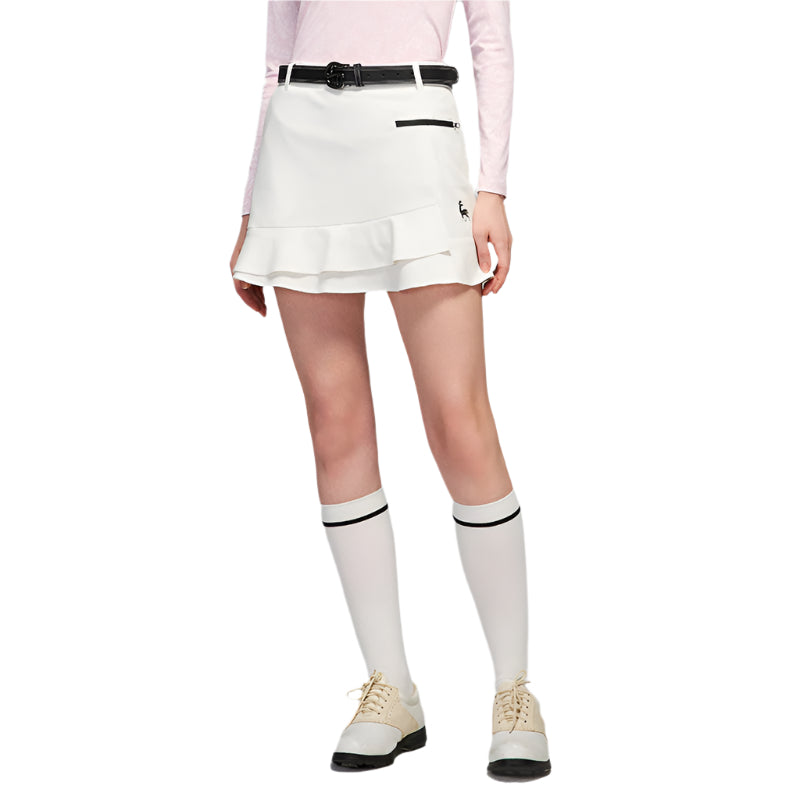 SVG Golf Women's White Ruffled Skirt