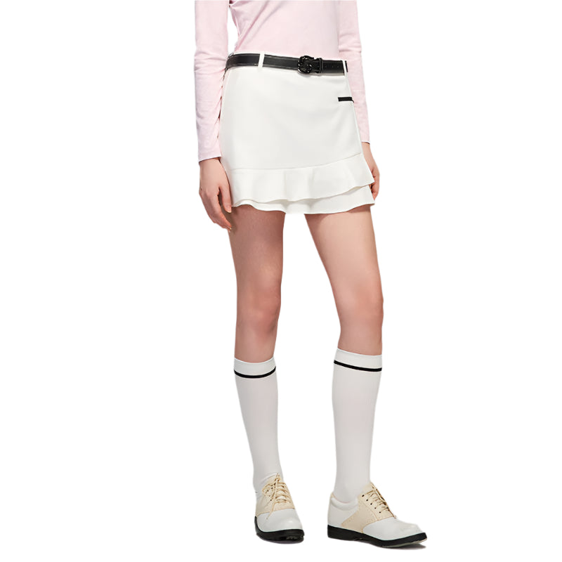 SVG Golf Women's White Ruffled Skirt