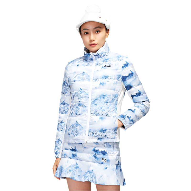 SVG Golf Women's Print Stand Collar Down Jacket