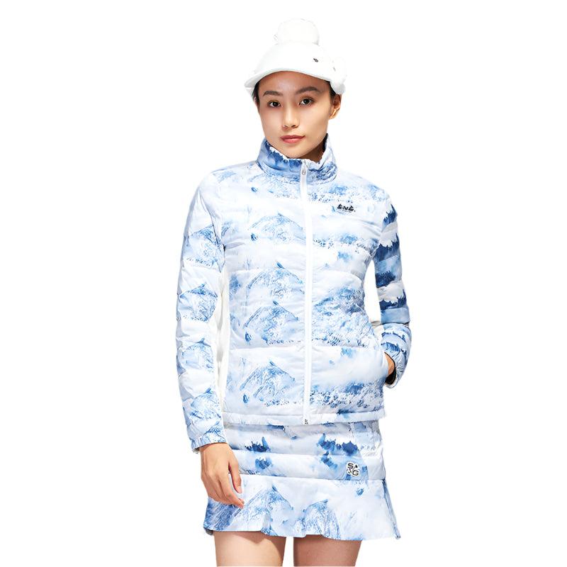 SVG Golf Women's Print Stand Collar Down Jacket
