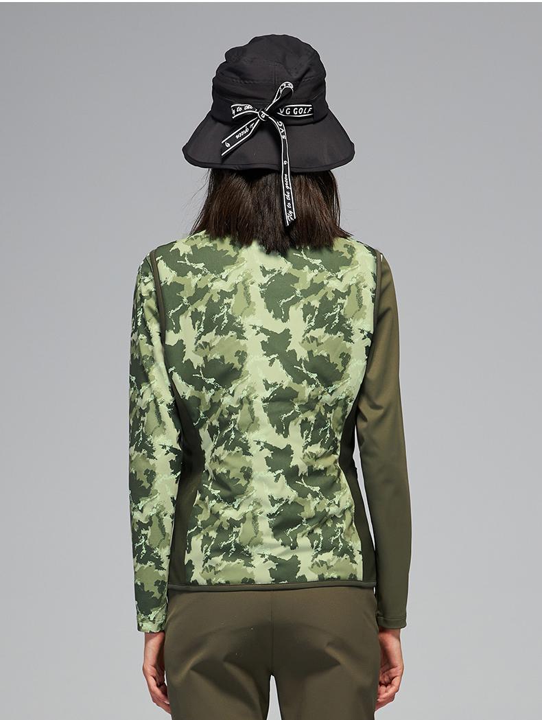 SVG Women's Quilted Cotton Vest Camouflage Print Double-Sided Wear