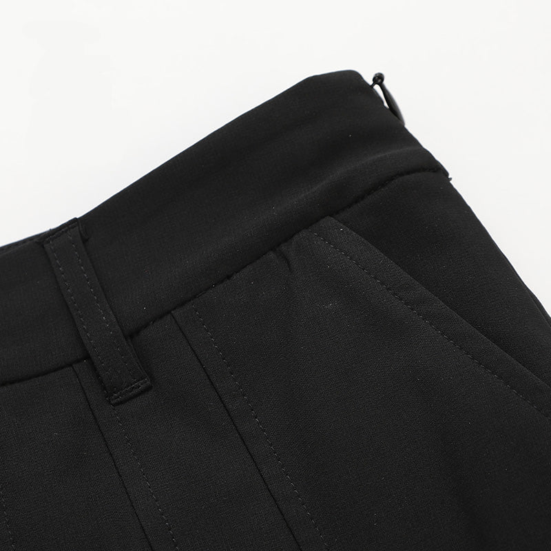 SVG Golf Black Stretch Pleated Quick-dry Skirt (Longer Version)