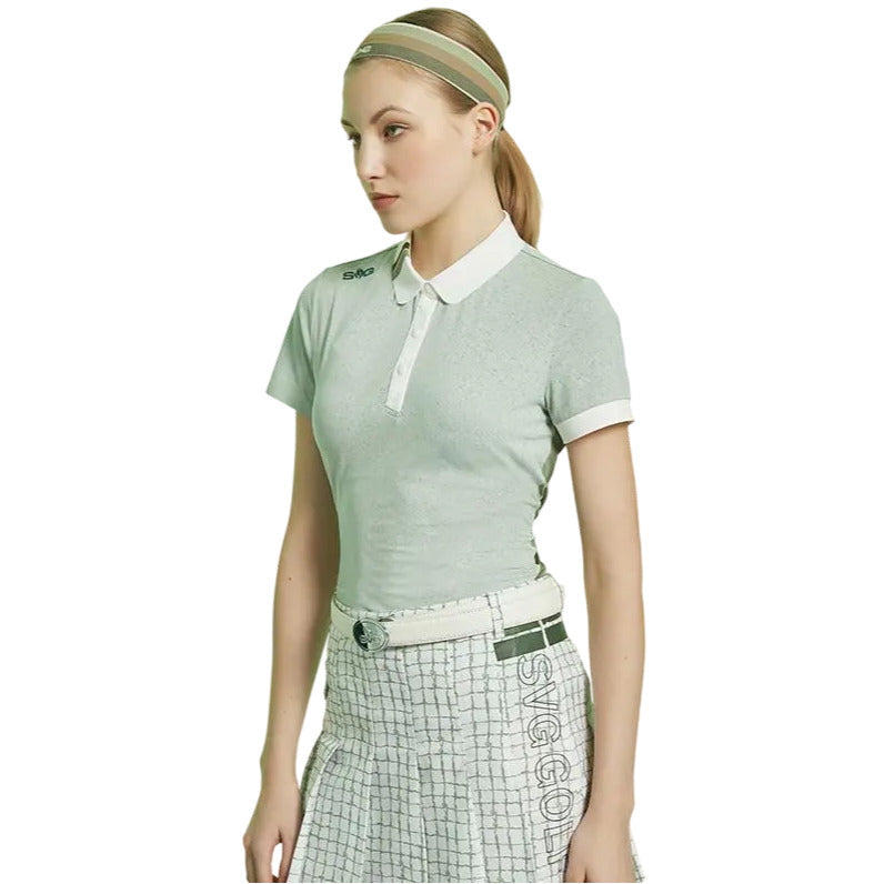 SVG Golf Women's Light Green Short Sleeve Polo Shirt