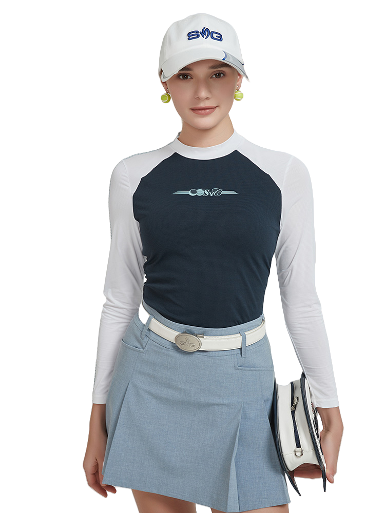 SVG Golf Women's Colorblock Printed Long Sleeve T-Shirt