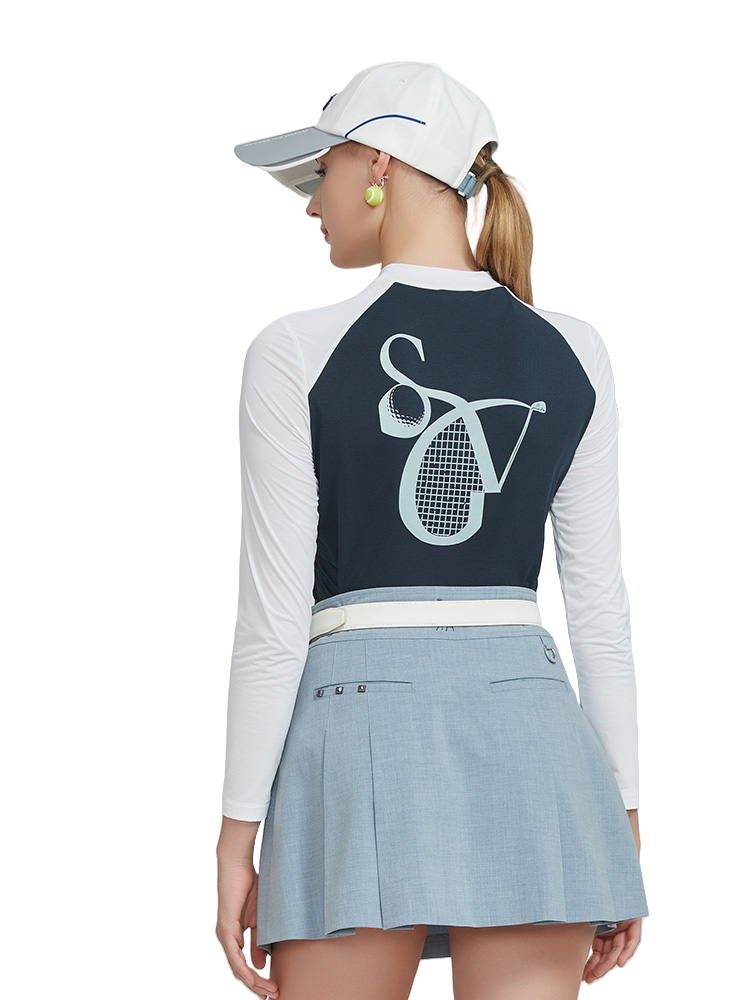 SVG Golf Women's Colorblock Printed Long Sleeve T-Shirt