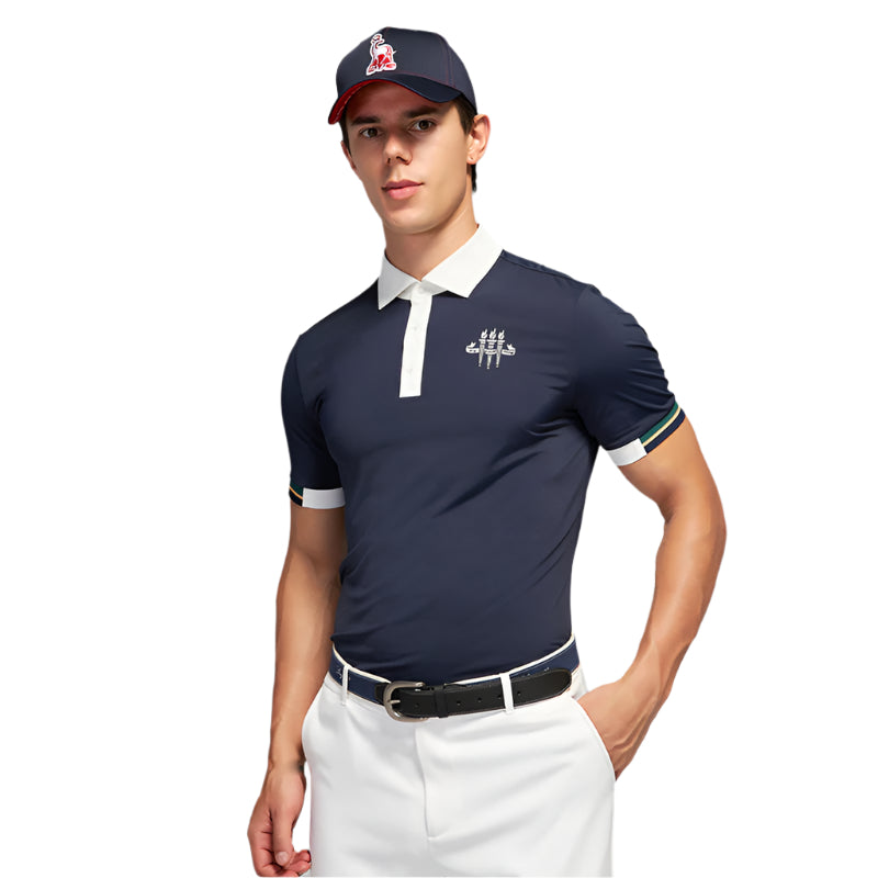 SVG Golf Men's Navy Short Sleeve Polo Shirt