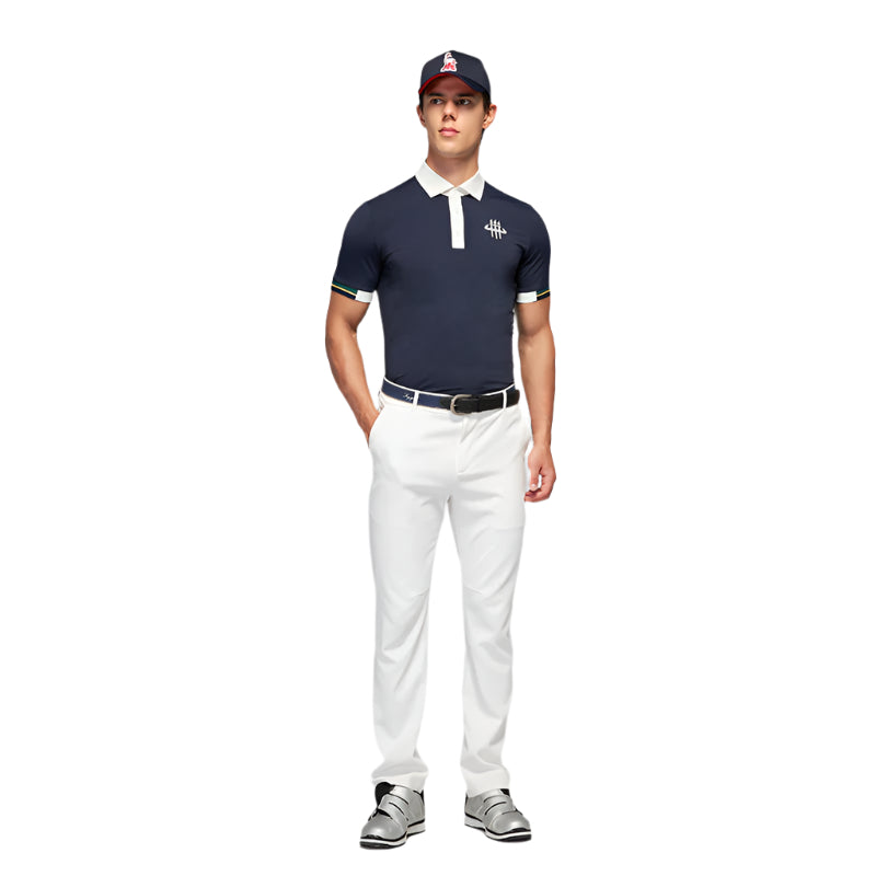 SVG Golf Men's Navy Short Sleeve Polo Shirt