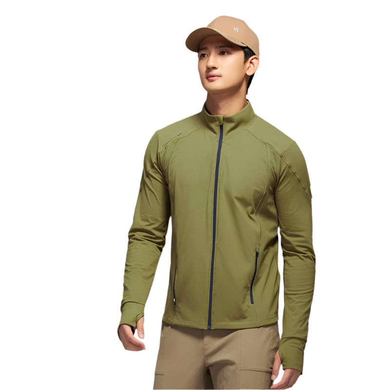 SVG Golf Men's Olive Green Full Zip Long Sleeve Jacket Slim Fit