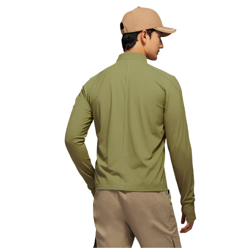 SVG Golf Men's Olive Green Full Zip Long Sleeve Jacket Slim Fit