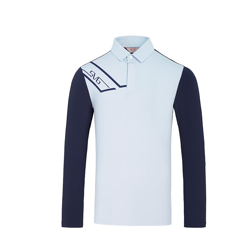 SVG Golf Men’s Long Sleeve Golf Polo Shirts Athletic Workout Tops