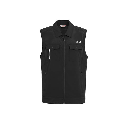 SVG Golf Men's Black Zip Collar Vest