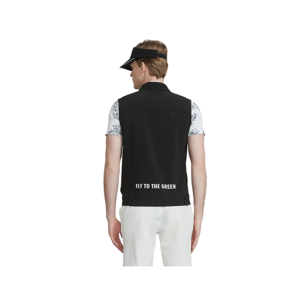 SVG Golf Men's Black Zip Collar Vest