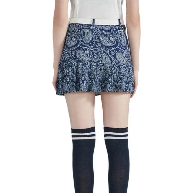 SVG Golf Women's Printed Pleated Skirt