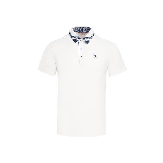 SVG Golf Men's  White Printed Short Sleeve T-Shirt