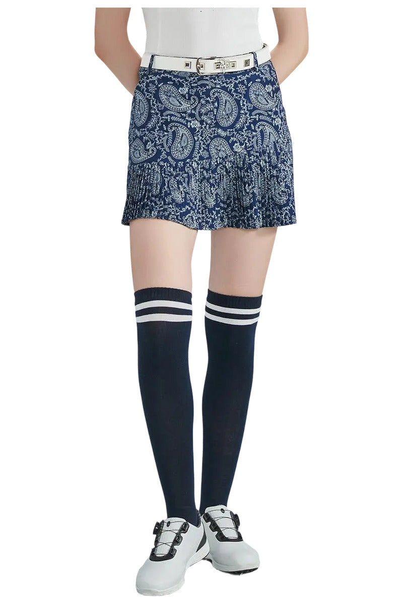 SVG Golf Women's Printed Pleated Skirt