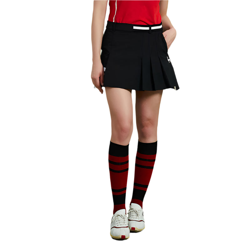 SVG Golf Black Stretch Pleated Quick-dry Skirt