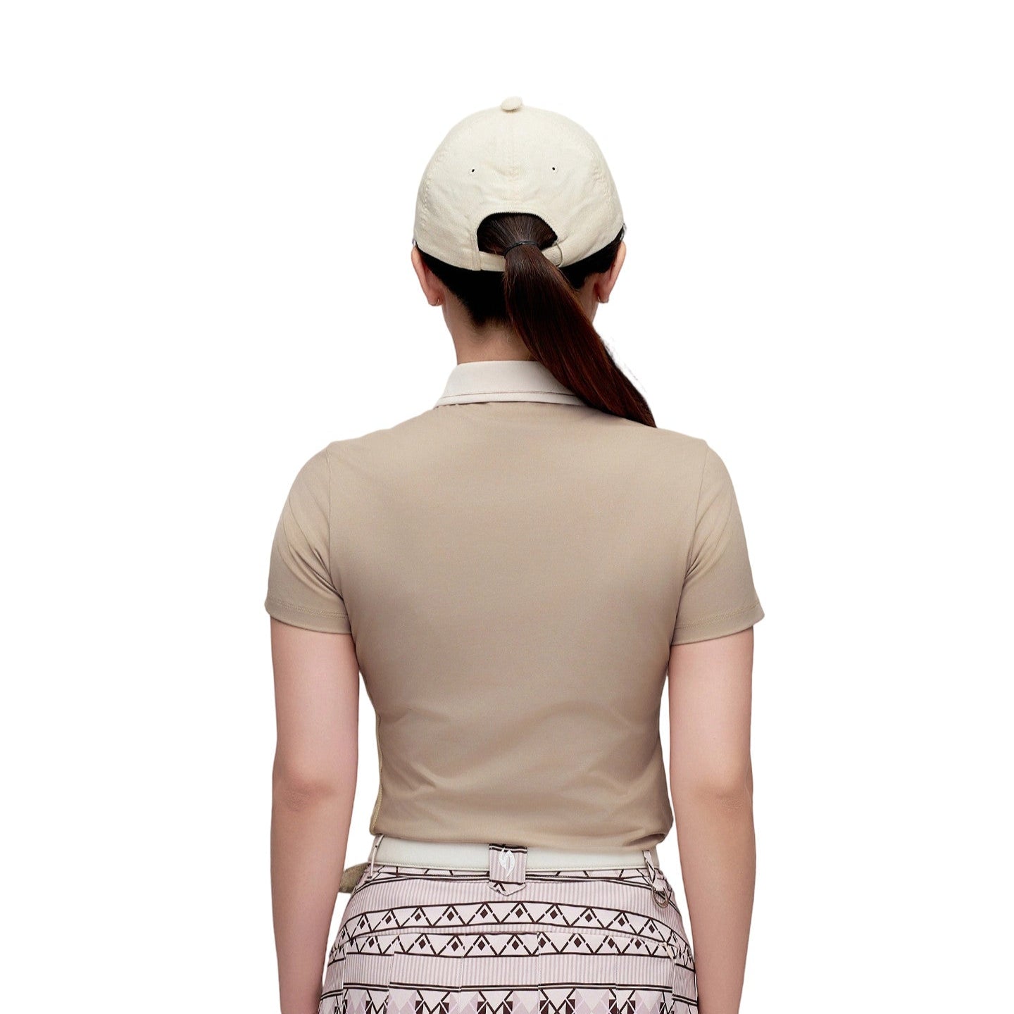 SVG Golf Women's Beige-Brown Polo T-Shirt