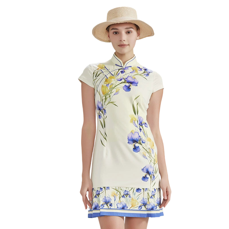 SVG Golf Women's Iris Floral Sports Cheongsam