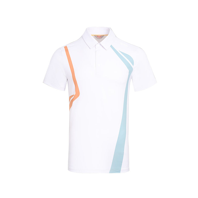SVG Golf Men's Contrast Color Print Short Sleeve Polo Shirt