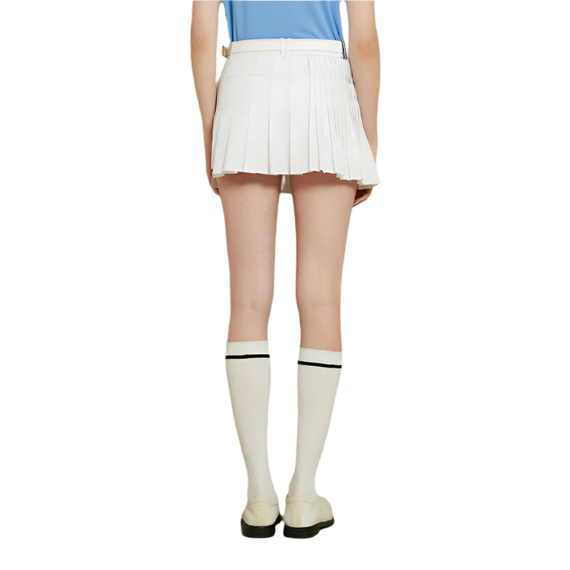 SVG Golf Women's White Ribbon Stitching Sports Skirt