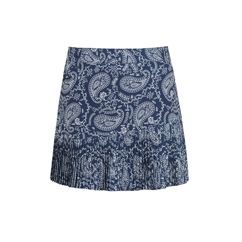 SVG Golf Women's Printed Pleated Skirt