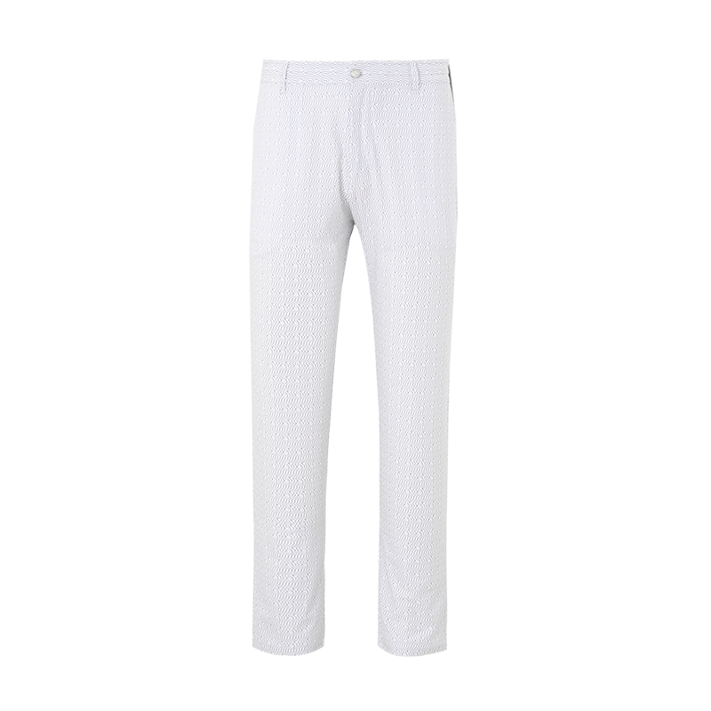 SVG Golf men's grey printed slim trousers with elastic waist