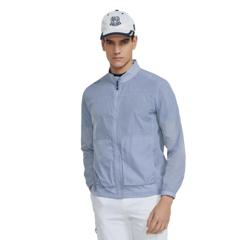 SVG Golf Men's UV Protection Lightweight Blue Windbreaker