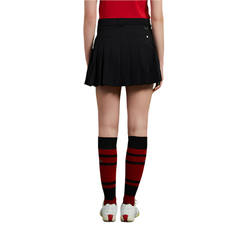 SVG Golf Black Stretch Pleated Quick-dry Skirt