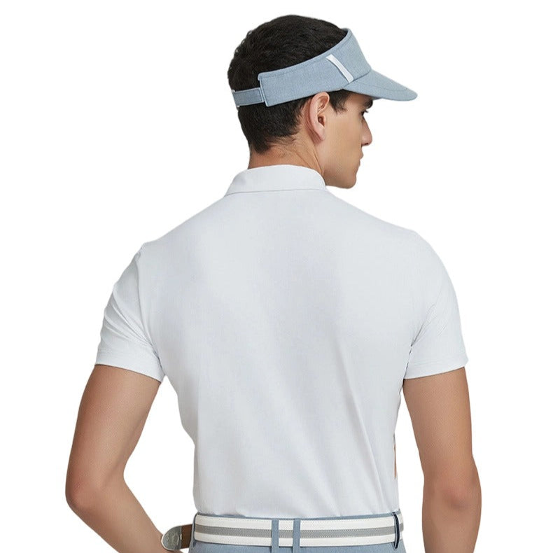 SVG Golf Men's Contrast Color Print Short Sleeve Polo Shirt