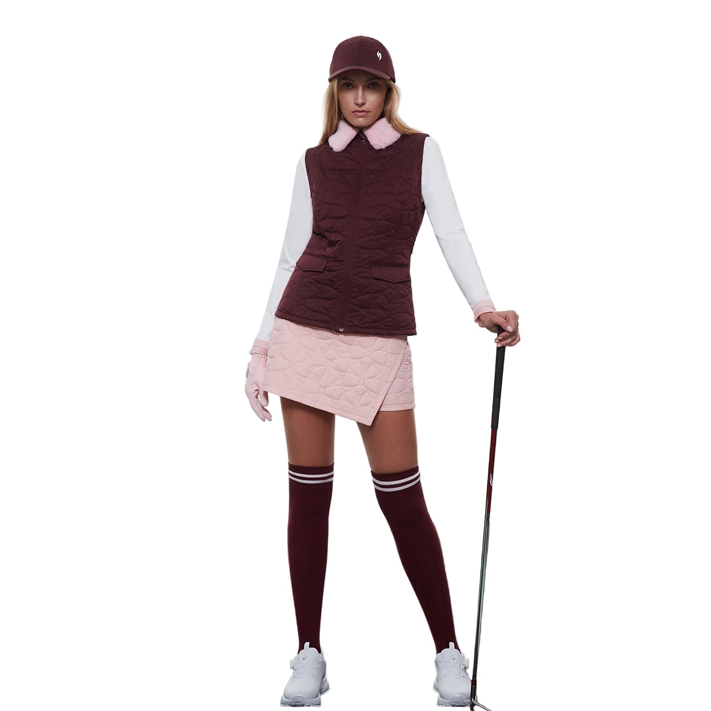 SVG Golf Women's Quilted Padded Zip-Up Collar Sport Vest