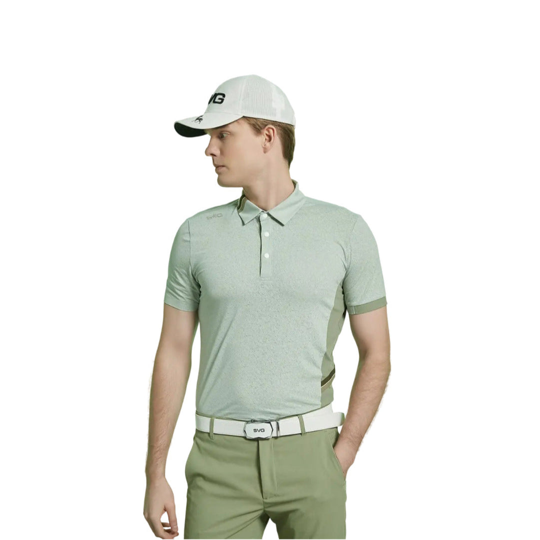 SVG Golf Men's Light Green Short Sleeve Polo Shirt