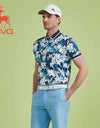 SVG Golf Men's Full Printed Short-Sleeved Polo Shirt