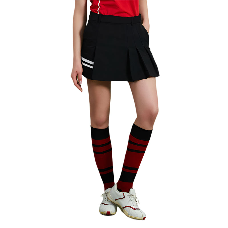 SVG Golf Black Stretch Pleated Quick-dry Skirt