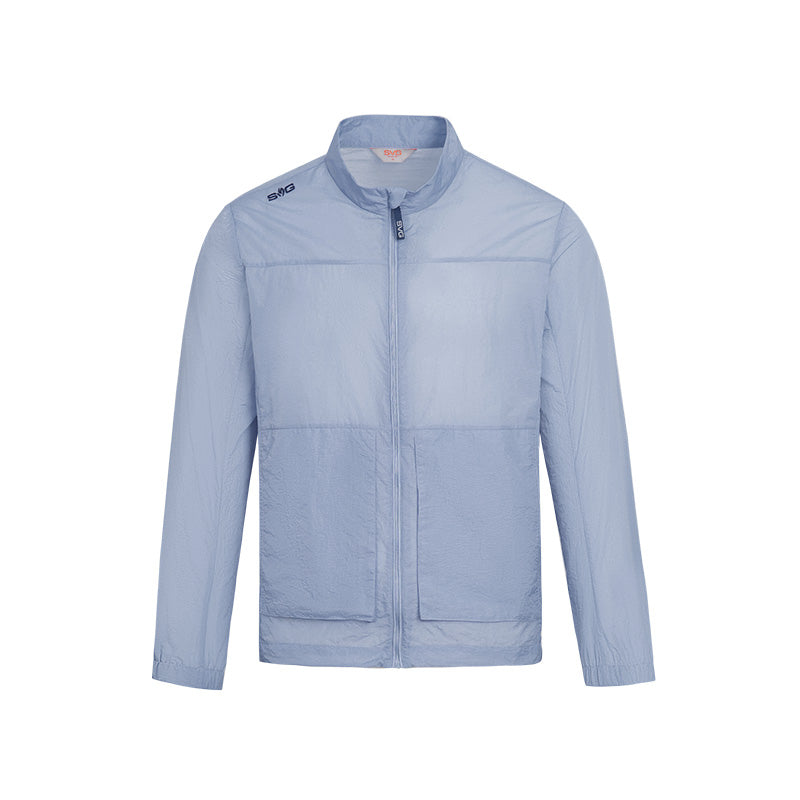 SVG Golf Men's UV Protection Lightweight Blue Windbreaker