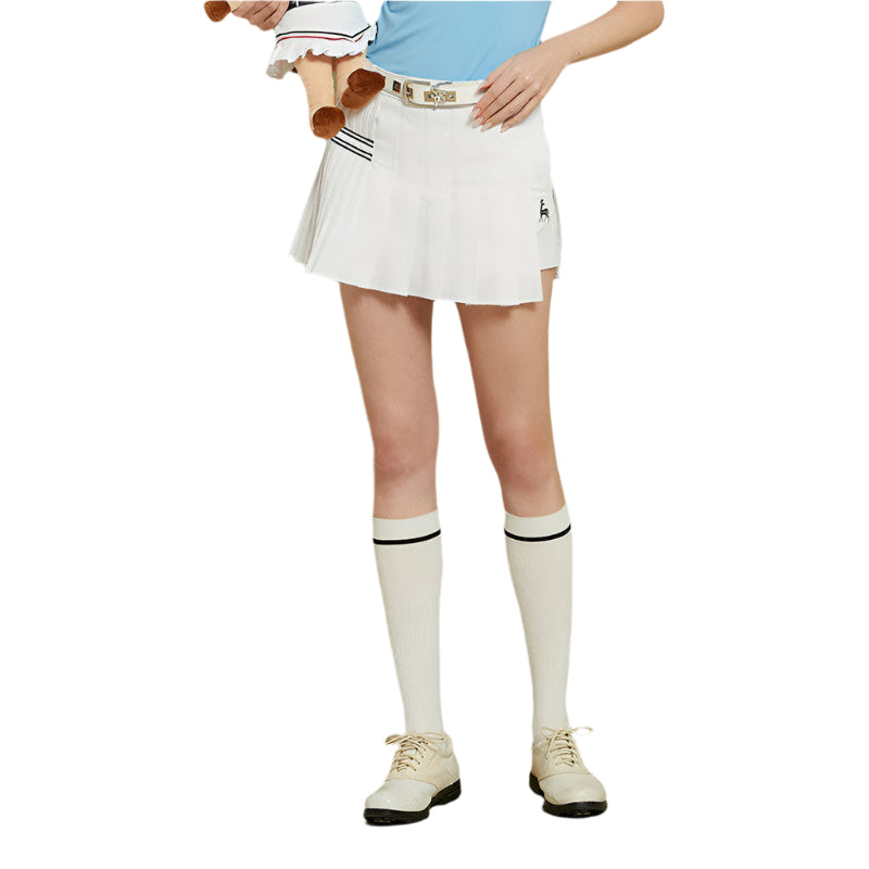 SVG Golf Women's White Ribbon Stitching Sports Skirt
