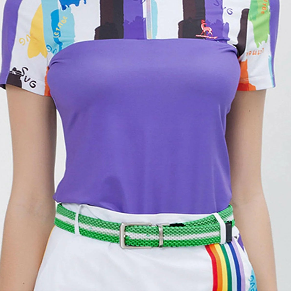 Reversible Tri-Color Braided Belt.
